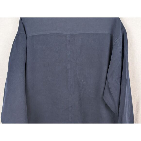 Tommy Bahama Silk Shacket w/ Pockets Navy Blue Men's Size Medium - Picture 12 of 13